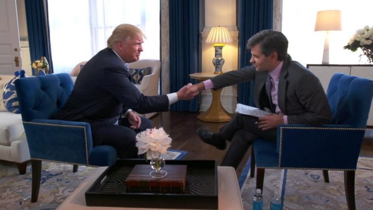 Donald Trump and George Stephanopoulos