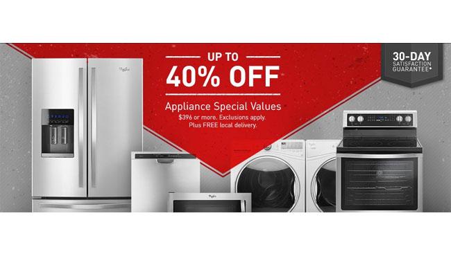 Home Depot Offers 40% Discount on Home Appliances