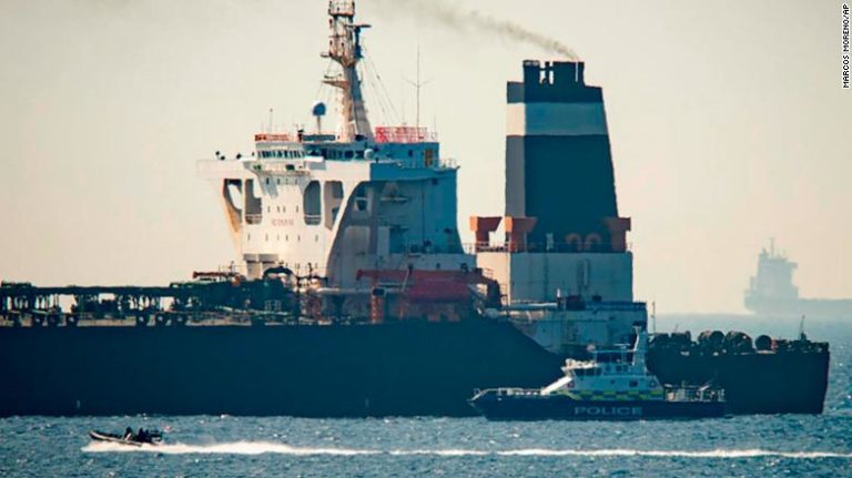 Iranian Oil Tanker to Syria Seized by the UK Marines