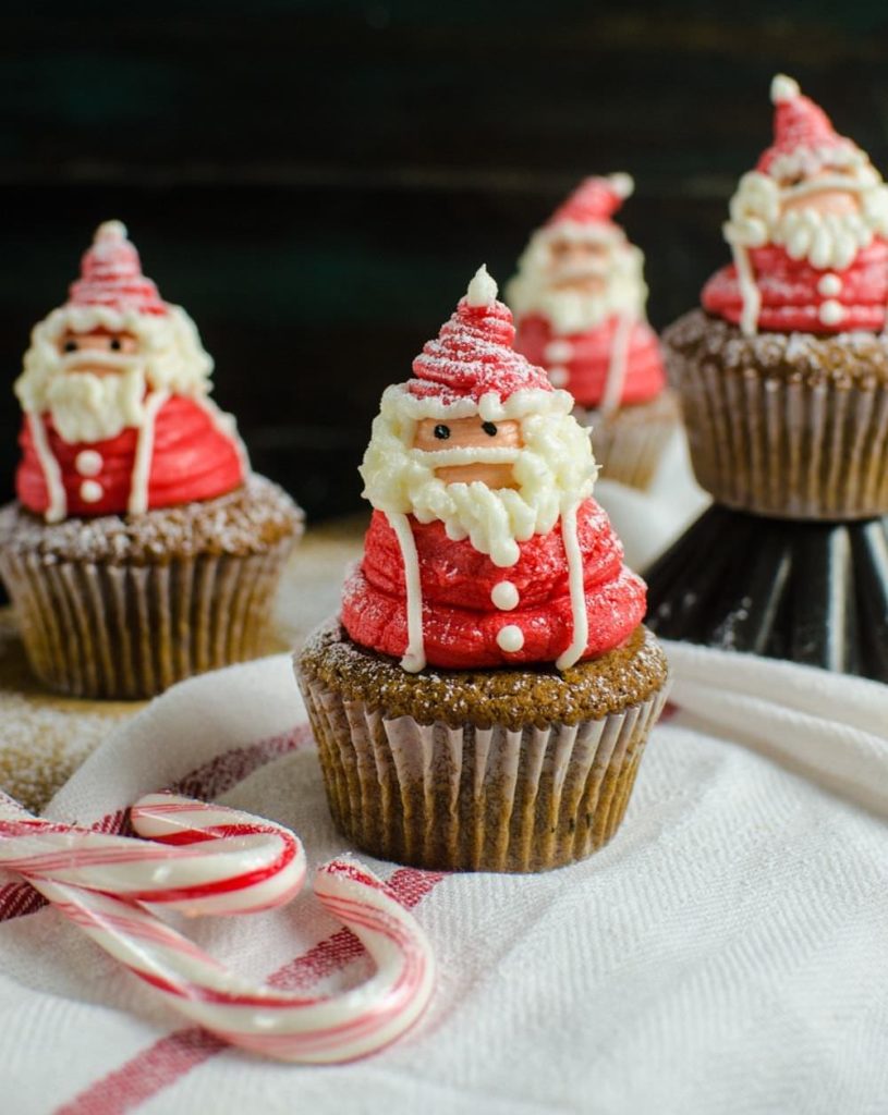 Santa Cake With Cream Cheese Frosting