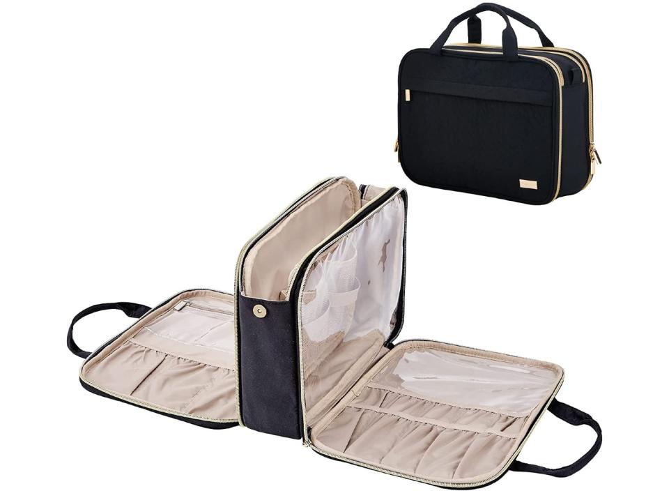 The Nishel toiletry bag will give you peace of mind by making sure your necessities don't spill inside your luggage. (Source: Amazon)
