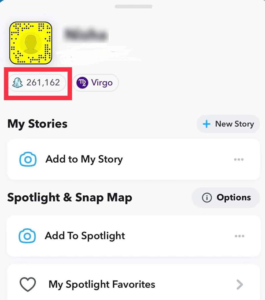 Snapchat score 